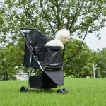 3 Wheel Foldable Pet Stroller for Small Pets 4