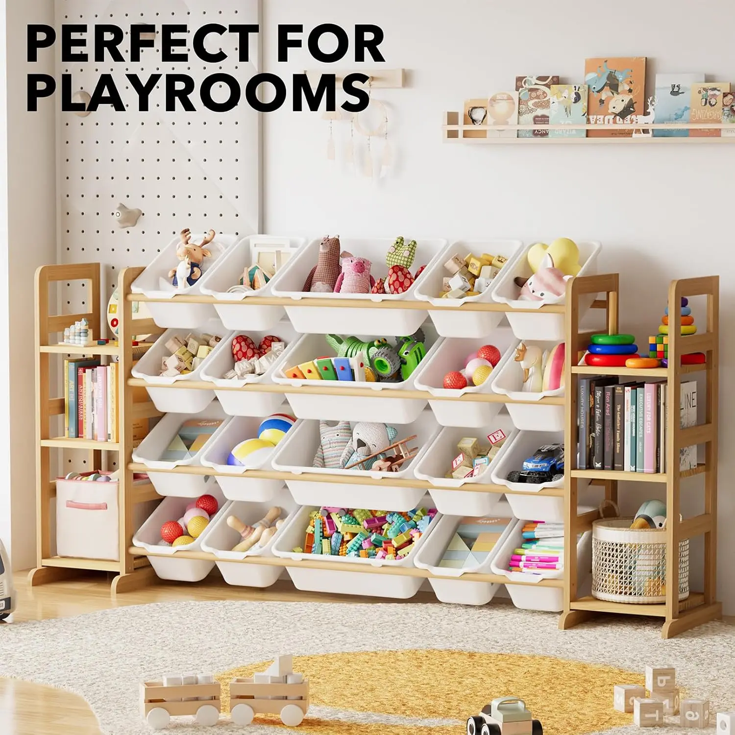 Kids Toy Storage Organizer 20 Bins White 5 Kids Toy Storage Organizer 20 Bins White 5