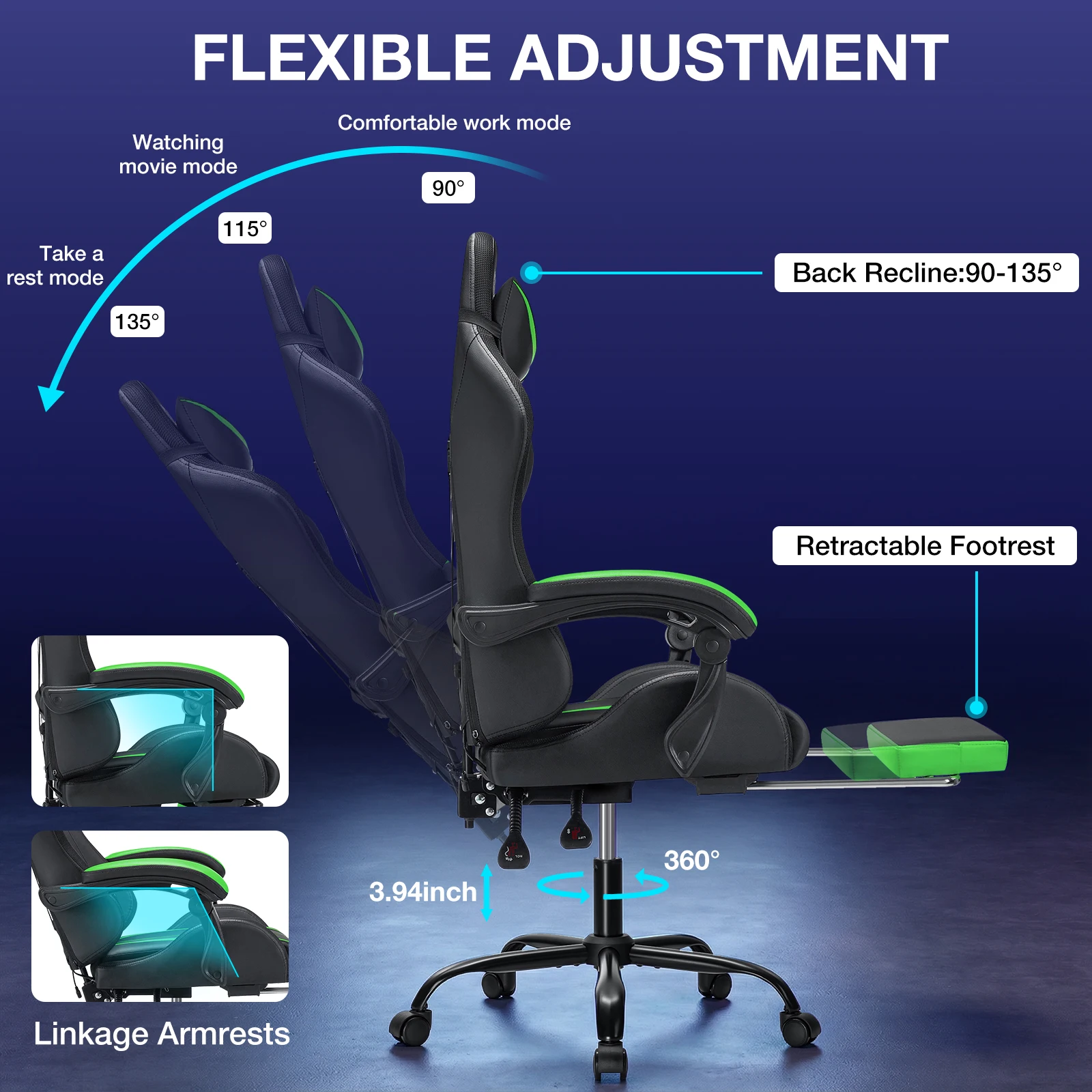 RGB Gaming Chair with Massage and Footrest 6 RGB Gaming Chair with Massage and Footrest 6