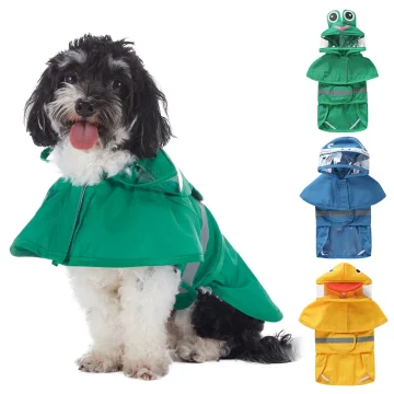 Reflective Hooded Dog Raincoat Jacket 1