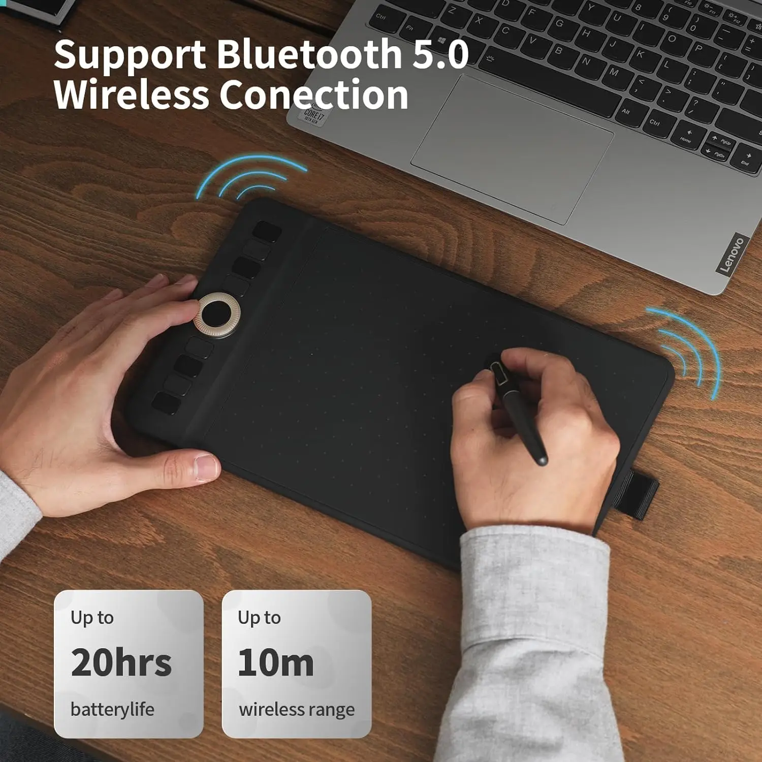 GAOMON WH851 Wireless Drawing Tablet 8x5 Inch 2 GAOMON WH851 Wireless Drawing Tablet 8x5 Inch 2