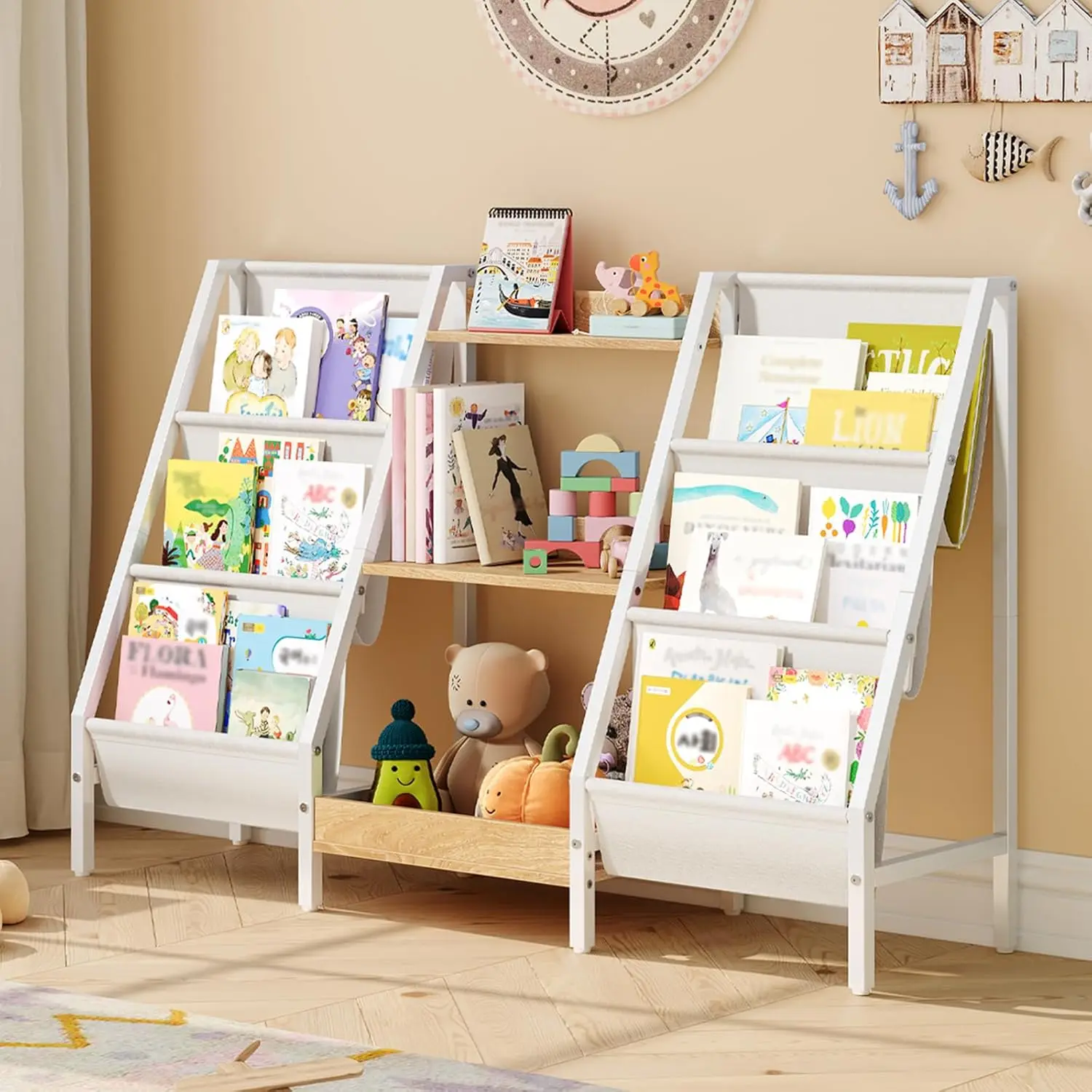 3-Tier Kids Bookcase Toy Organizer 1 3-Tier Kids Bookcase Toy Organizer 1