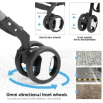 Large Pet Stroller with Detachable Carrier 5