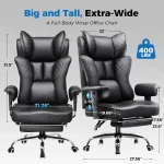 Big and Tall Gaming Chair with Footrest 2