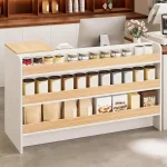 Modern Reception Desk with Display Shelf 1