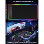 RGB 15W Charging Desk Mat with Phone Holder 5