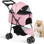 Foldable Travel Pet Stroller for Small Pets 2