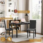 Faux Marble Dining Table Set with 6 Chairs 3