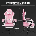 Gaming Chair with Massage Lumbar Support 3