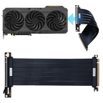 PCIe Gen3 x16 EMI Shielded 90-180 GPU Riser 1