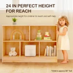 Montessori Kids Bookshelf Toy Organizer 3