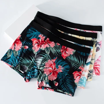 Floral Milk Silk Boxer Briefs 4-Pack 1