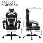 Adjustable Gaming Chair with Footrest 3