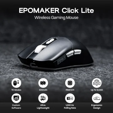 Epomaker Click Lite 1000Hz Tri Mode Mouse 2