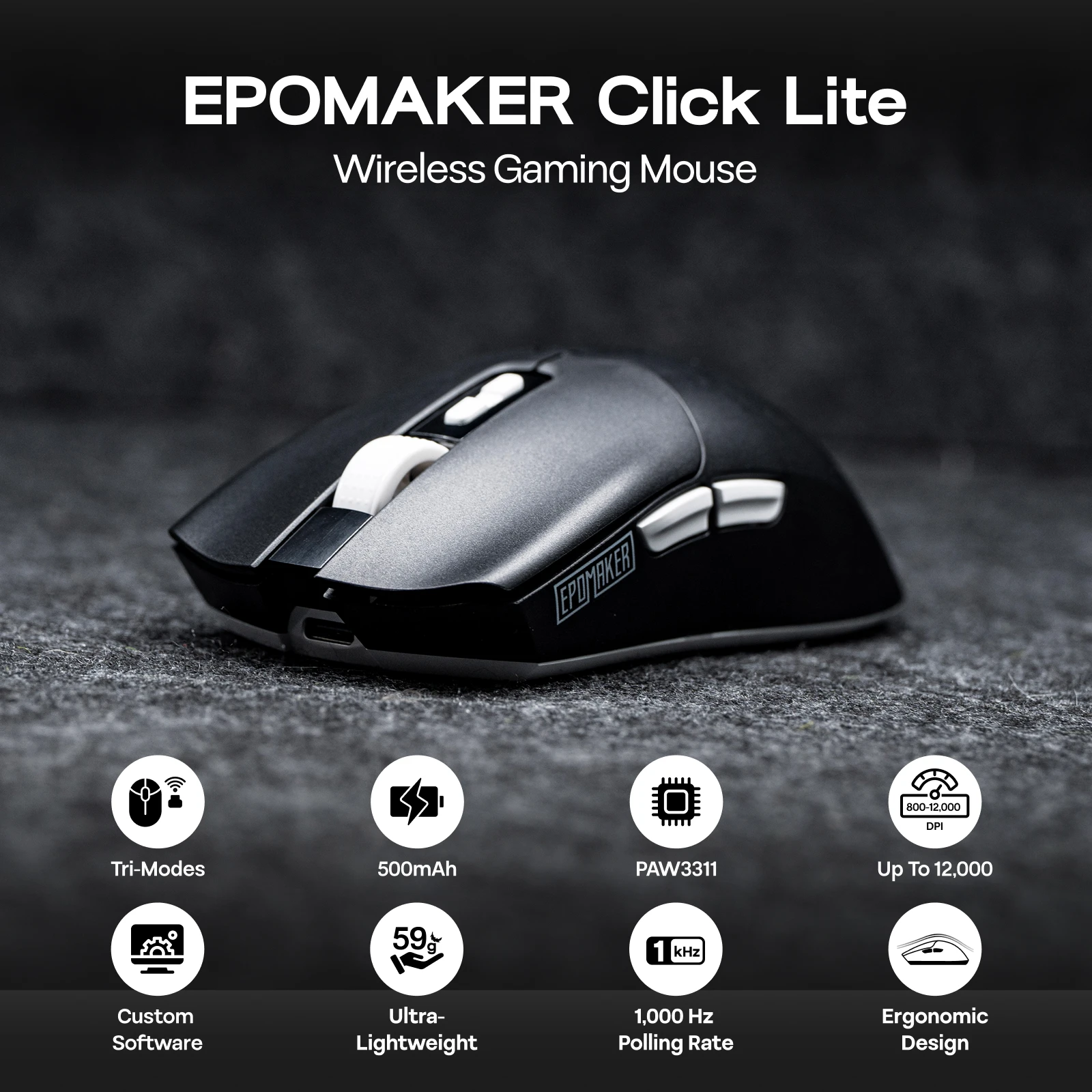 Epomaker Click Lite 1000Hz Tri Mode Mouse 2 Epomaker Click Lite 1000Hz Tri Mode Mouse 2