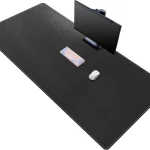 XL PU Leather Desk Mat 63-inch Black 1