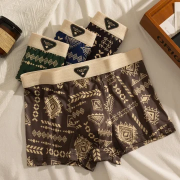 Vintage Ethnic Print Boxer Briefs 2