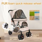 Detachable Foldable Pet Stroller Shock Absorber 3