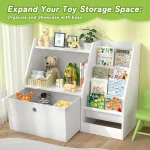 Kids Wooden Bookshelf Storage Organizer 3