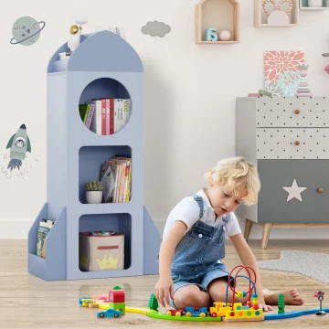 Rocket Kids Bookcase and Toy Storage 1