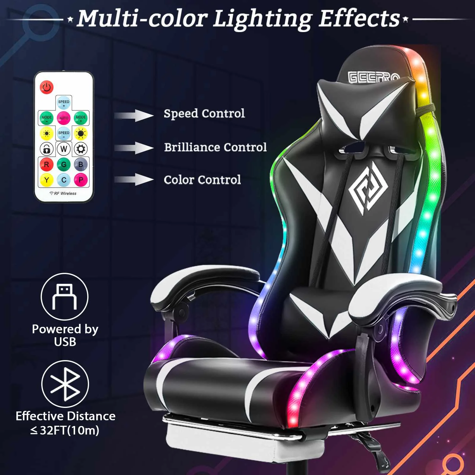 RGB Gaming Chair with Bluetooth Massage 3 RGB Gaming Chair with Bluetooth Massage 3