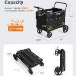 Foldable Dog Stroller with Ramp and Brakes 2