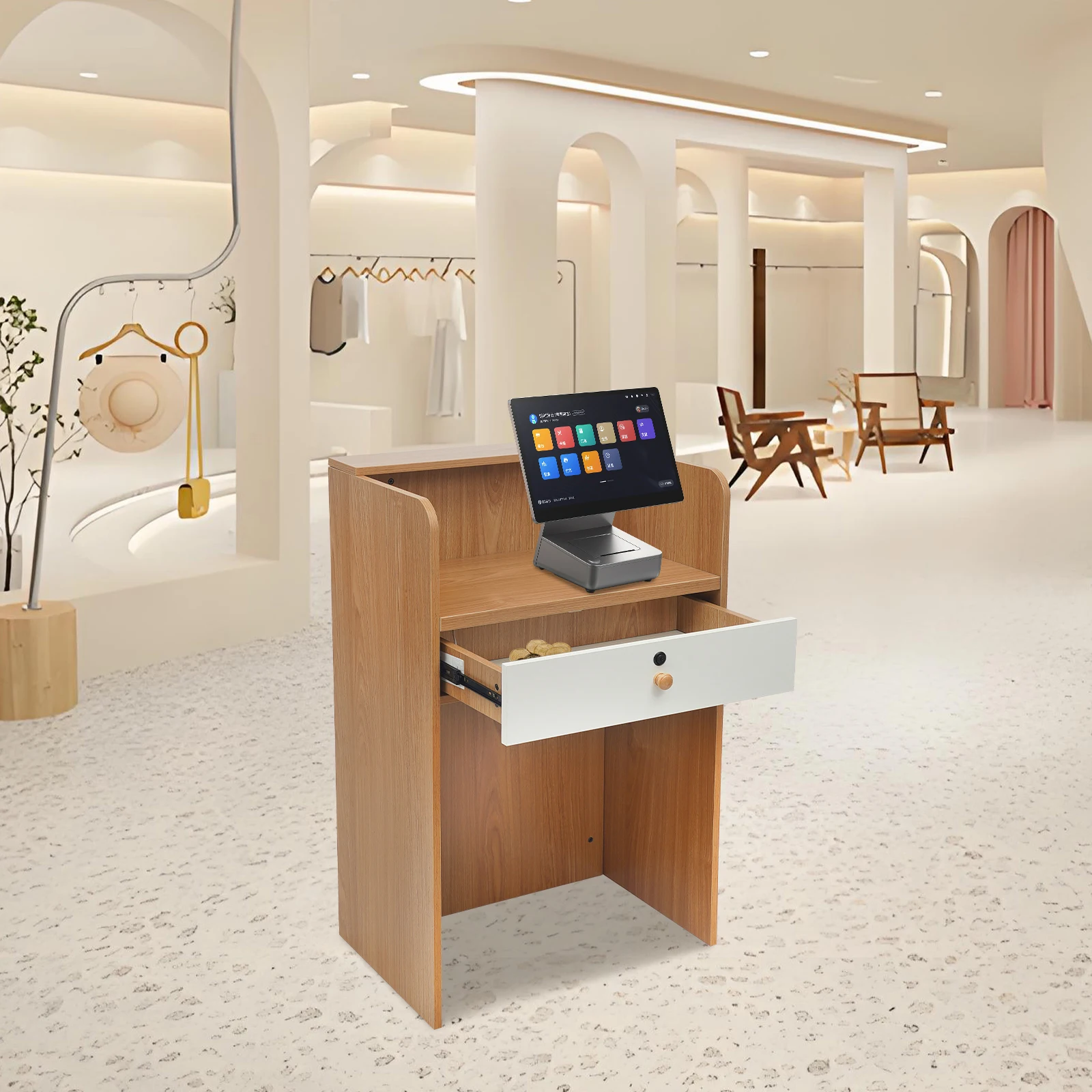 LED Reception Desk with Drawer Storage 6 LED Reception Desk with Drawer Storage 6