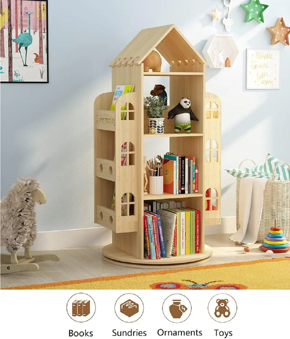360 Rotating Kids Bookshelf Organizer 4 360 Rotating Kids Bookshelf Organizer 4