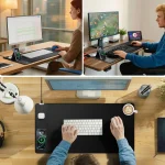 Wireless Charging Desk Mat with Phone Stand 4