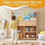 3 Tier Kids Bookcase Storage Shelf 5