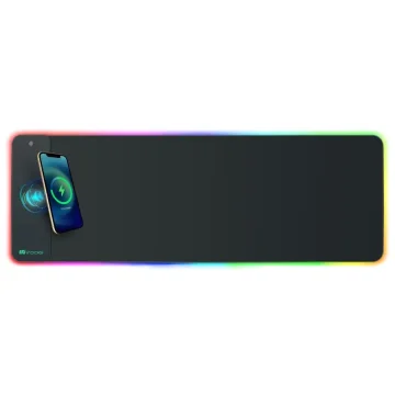 XL RGB Gaming Desk Mat with 10W Qi Charger 1