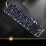 M.2 MKEY PCI-E Expansion Card 5/6 Port Adapter Card M.2 To SATA 3.0 Converter 6Gpbs SATA3.0 Adapter Support PM Function 4