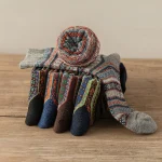 Vintage Warm Winter Socks 5 Pair Set 3