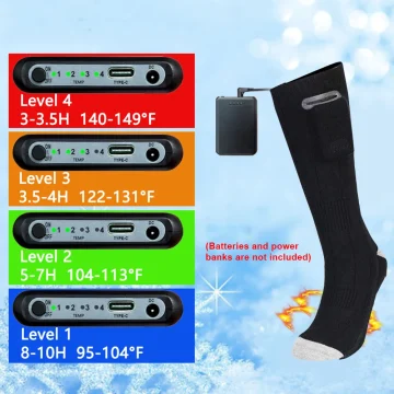 3 Mode Heated Winter Ski Socks 1
