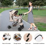 Detachable Foldable Pet Stroller Shock Absorber 5