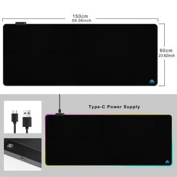 XXL RGB Gaming Mouse Pad 59x24-inch 2