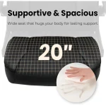 Ergonomic Mid-Back Leather Office Chair with Adjustable Armrests and Wheels for Computer Desk and Gaming 5