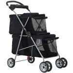 4 Wheel Folding Pet Stroller for Dogs Cats 1