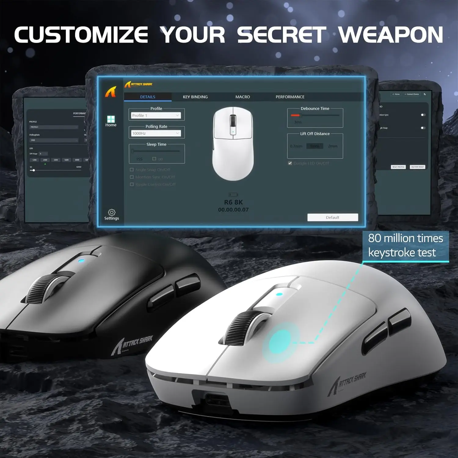 Attack Shark R6 8K Wireless Gaming Mouse 5 Attack Shark R6 8K Wireless Gaming Mouse 5