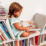 Kids Bookcase Reading Nook Storage Bench 6