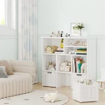 Kids Toy Storage Bookcase with 3 Drawers 4