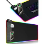RGB 15W Charging Desk Mat with Phone Holder 1