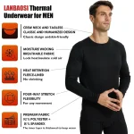 Mens Crewneck Thermal Base Layer Shirt 4