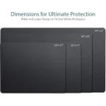36x20 Waterproof PU Desk Pad Black 2