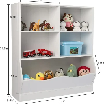Kids Toy Storage Organizer with Bookshelf 2