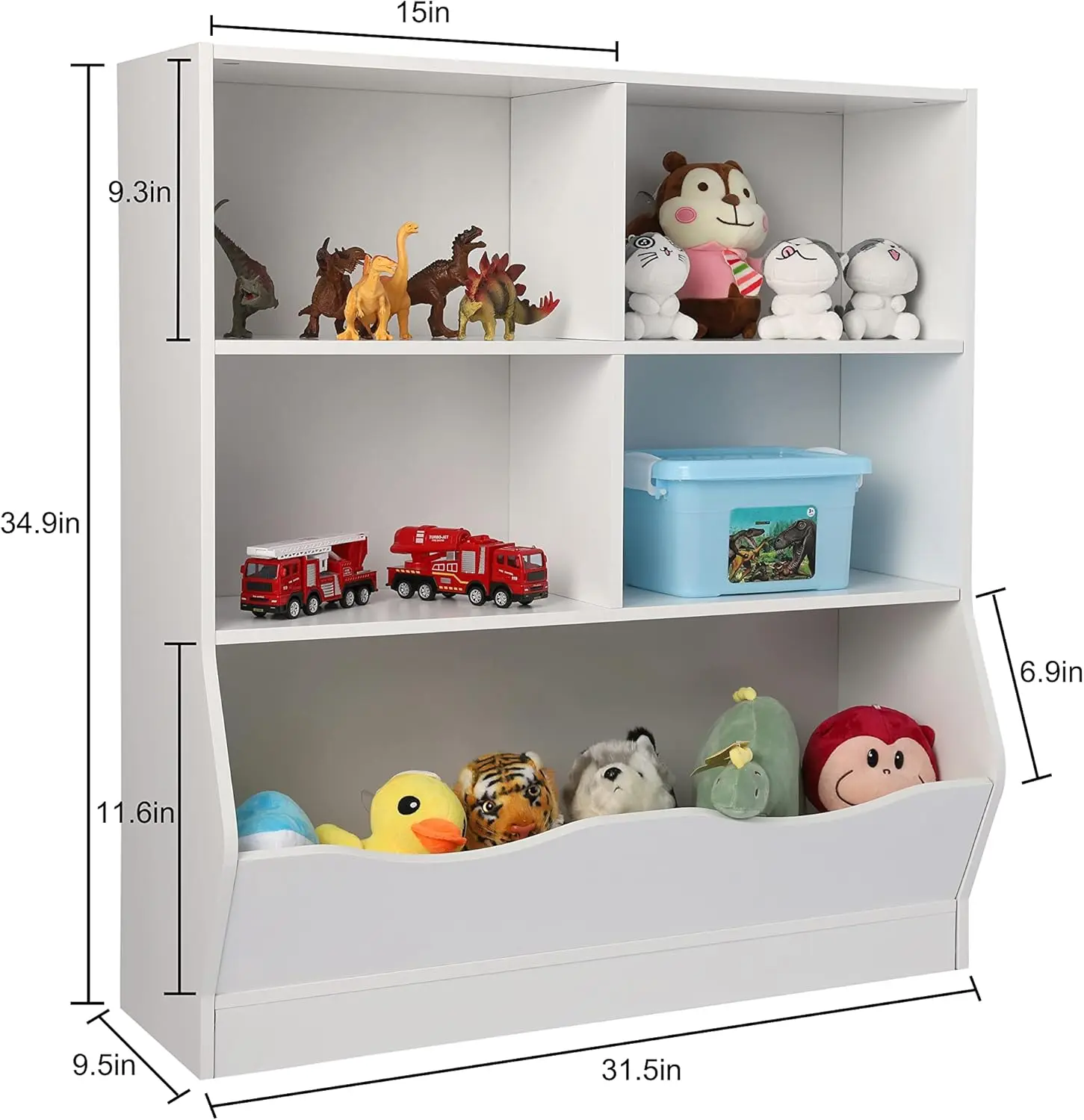 Kids Toy Storage Organizer with Bookshelf 2 Kids Toy Storage Organizer with Bookshelf 2