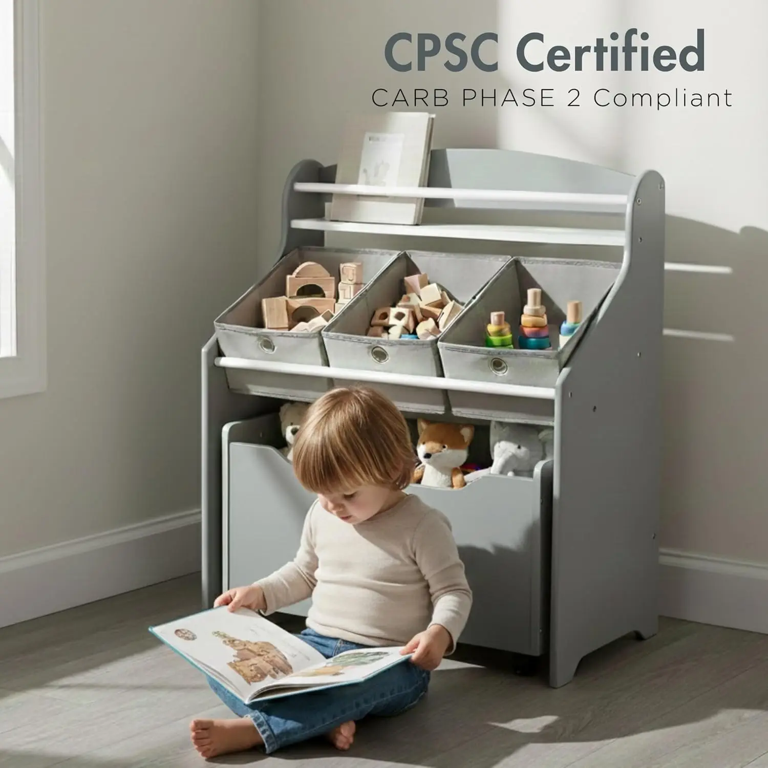 Kids Bookshelf Toy Organizer with Storage 5 Kids Bookshelf Toy Organizer with Storage 5