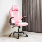 Gaming Chair Office Chair Desk Chair with Lumbar Support Flip Up Arms Headrest Swivel Rolling Adjustable PU Leather Racing 1