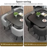Compact Dining Table Set with 4 Chairs 4