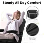 Ergonomic Mid-Back Leather Office Chair with Adjustable Armrests and Wheels for Computer Desk and Gaming 4